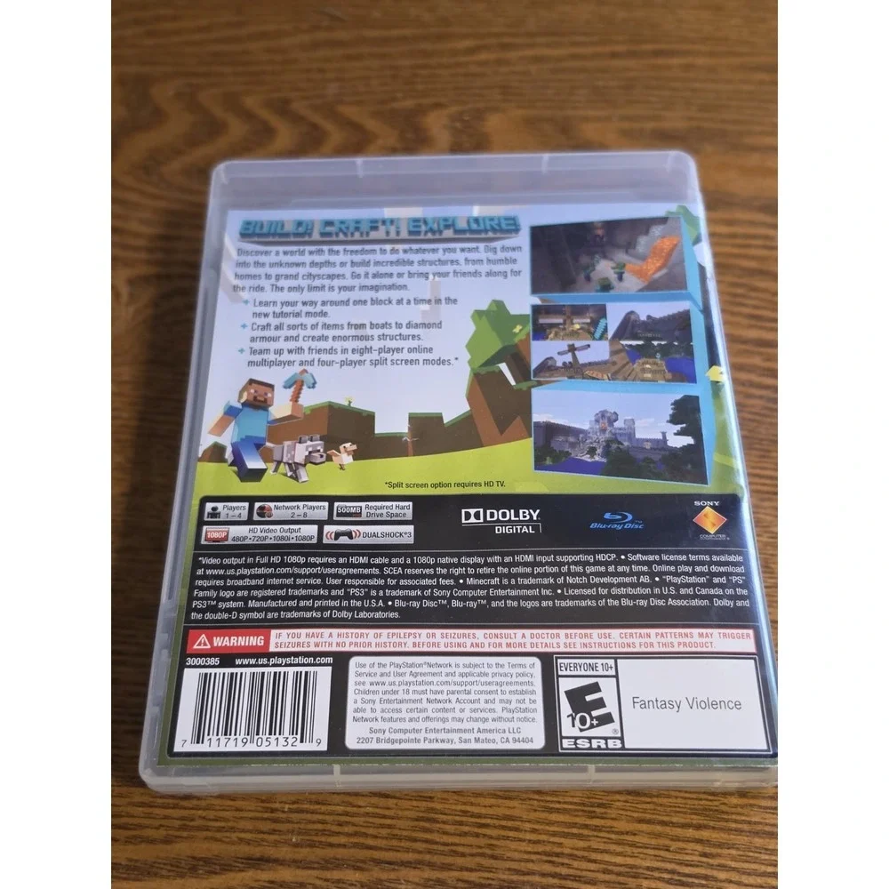 Minecraft --‎ PlayStation 3 Edition; Boxed (Sony PlayStation 3, 2014)